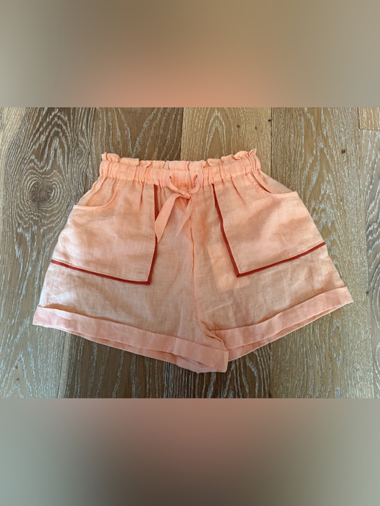 Zimmermann Other - Zimmermann kids paper bag shorts orange peach linen new with tags size 8